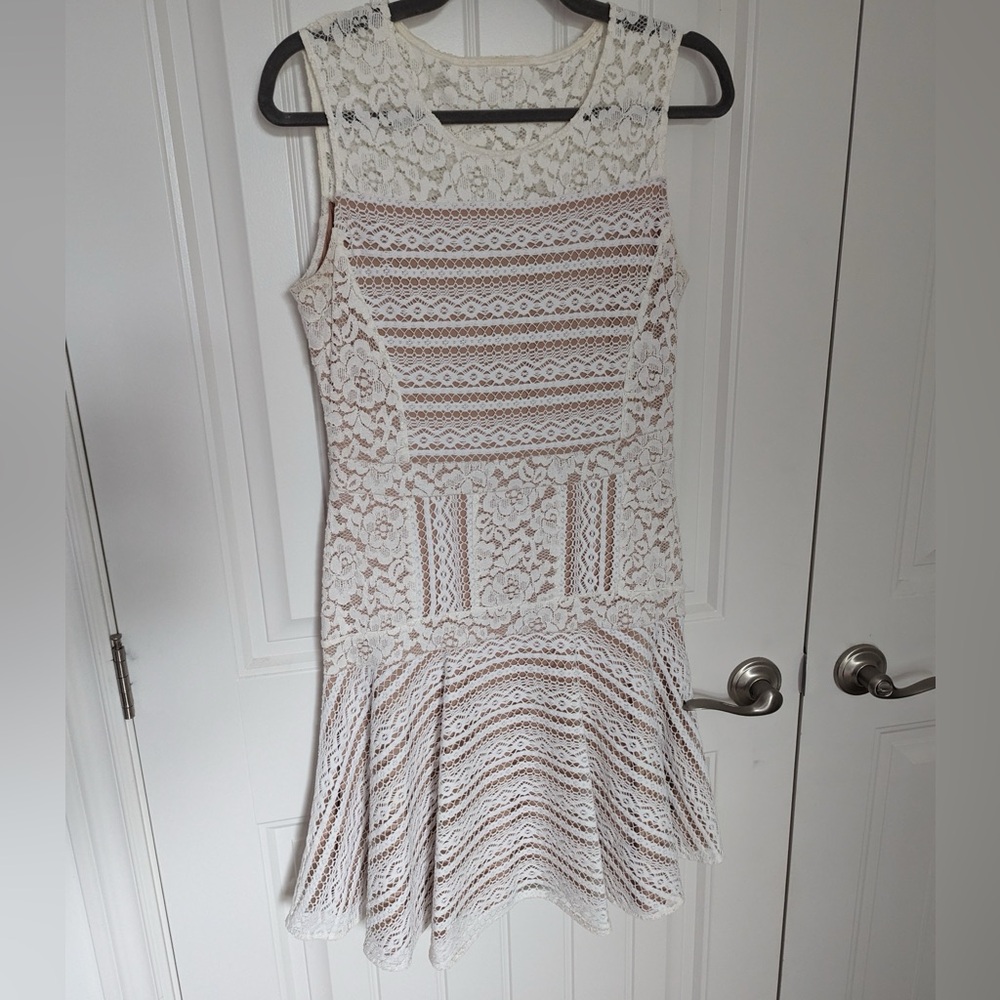 BCBG Max Azria White Lace Dress